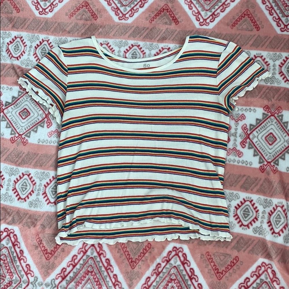 So Rainbow Tight-fitting Top